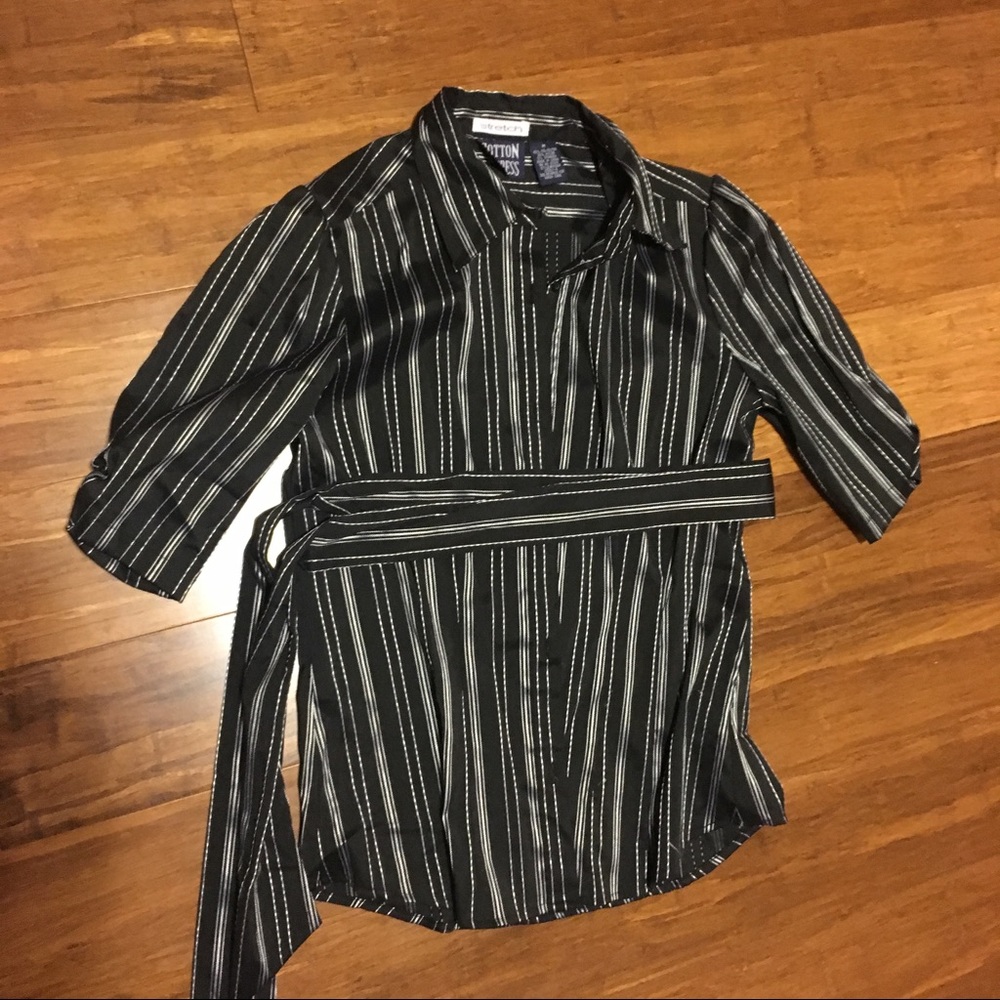 Black & silver dress shirt